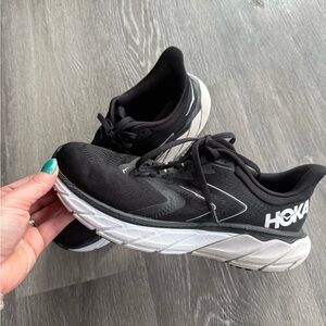 HOKA Black and White Running Shoes